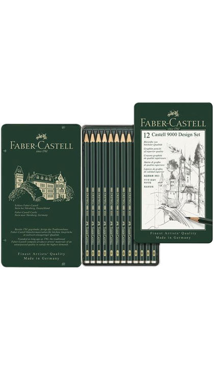 Matite Da Disegno Faber-Castell 9000 Design Set 12pz.