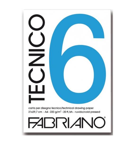 Fabriano Blocco Disegno 6 Tecnico Liscio 21x29,7cm