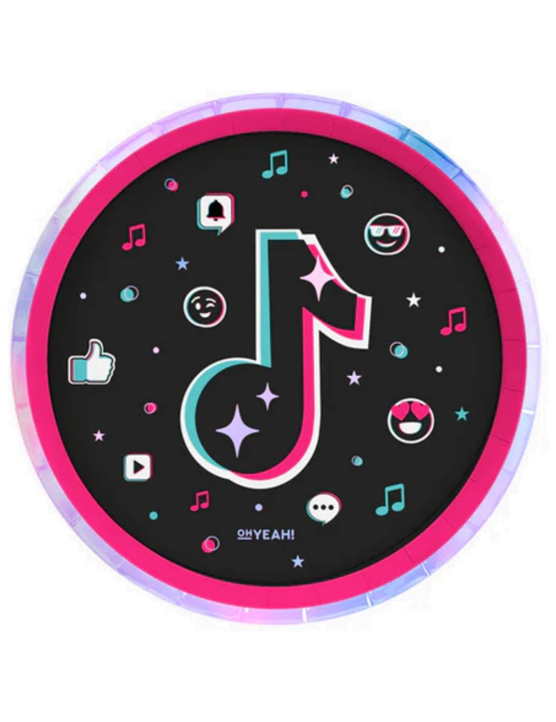 Piatti Di Carta Tik Tok 17cm 8pz