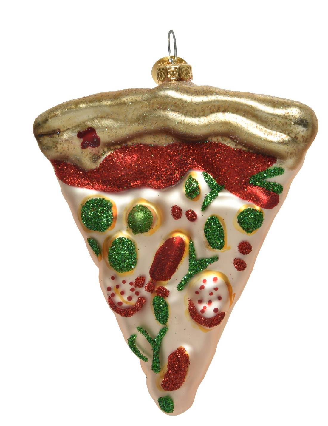 Addobbo Albero Di Natale In Vetro Pizza 10cm