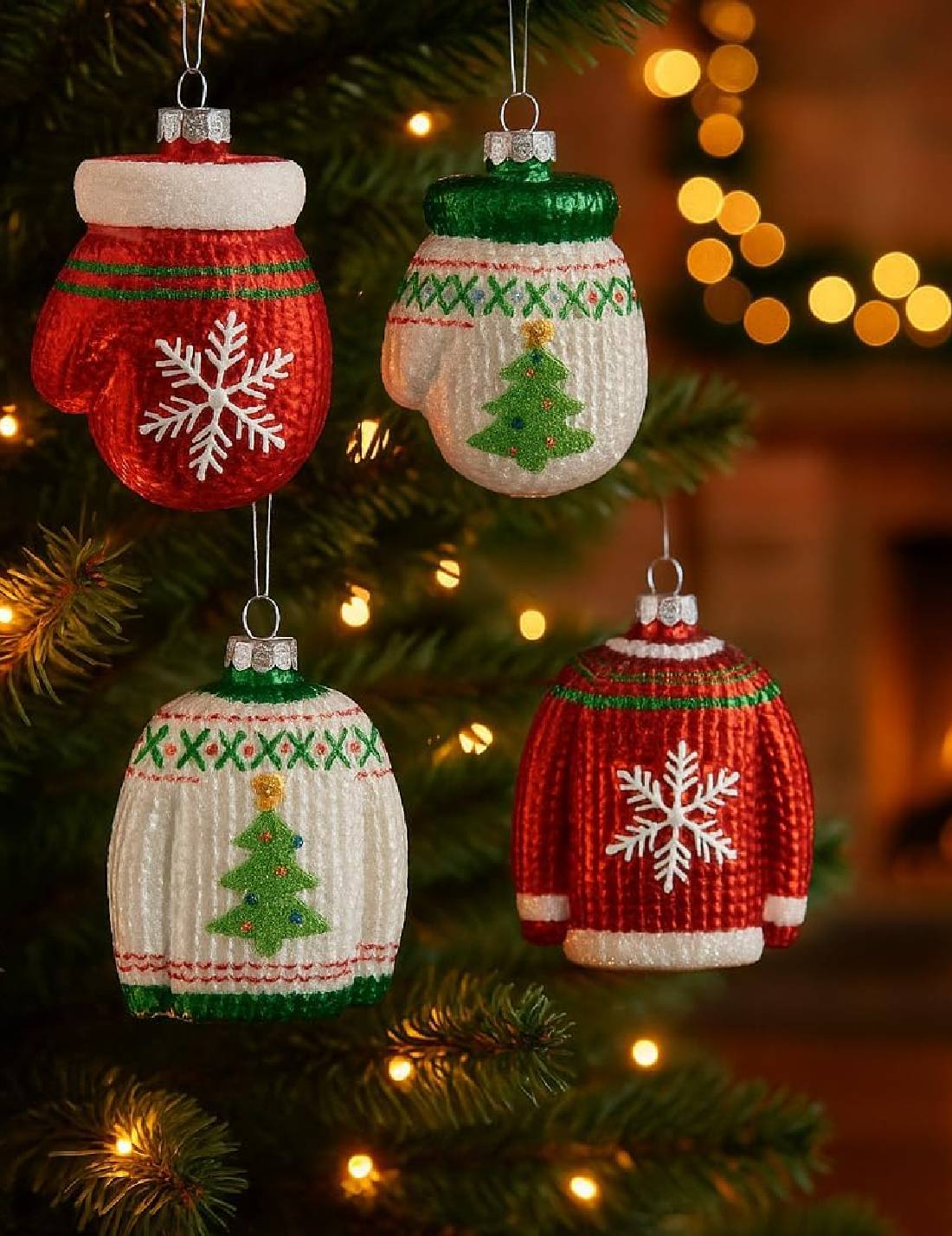 Addobbo Albero Di Natale Abbigliamento Natalizio 11cm