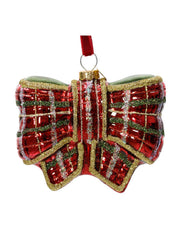 Addobbo Albero Di Natale Fiocco Decorato 8cm