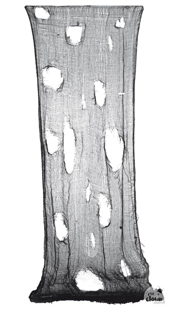 Decorazione Di Halloween Tenda Rovinata 1,50m