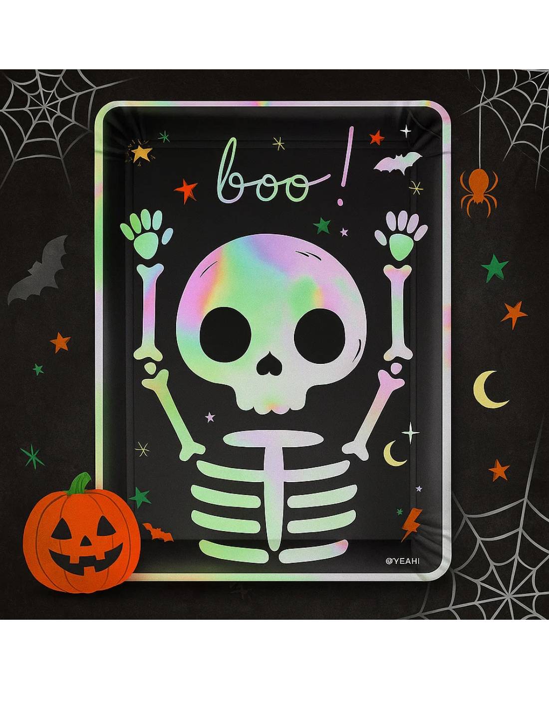 Vassoio Halloween Teschio 25cm