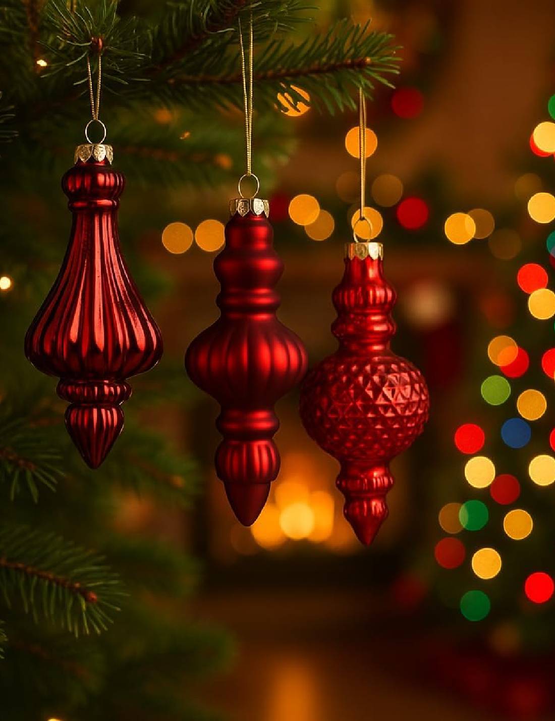 Pallina Albero Di Natale Ornamentale In Vetro Rossa 15cm