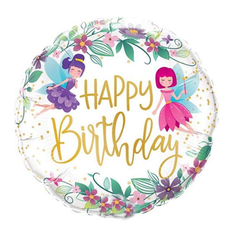 Palloncino Metalfoil Happy Birthday Fate 18" 46cm