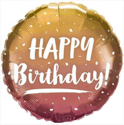 Palloncino Metalfoil Happy Birthday Bronzo 18" 46cm