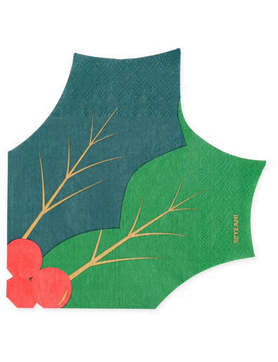 Tovaglioli Di Carta Agrifoglio Natalizio 33cm 20pz