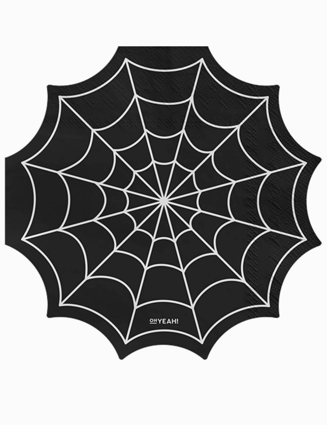 Tovaglioli Halloween A Forma Di Ragnatela 33cm 20pz