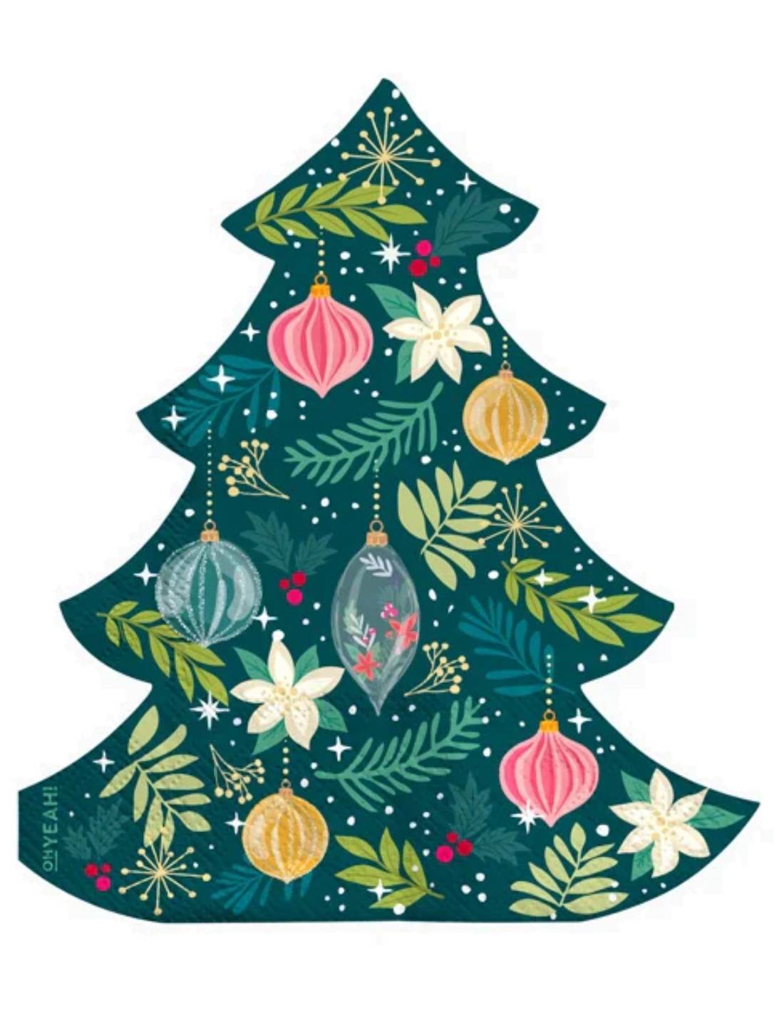 Tovaglioli Di Carta Abete Natalizio 33cm 20pz