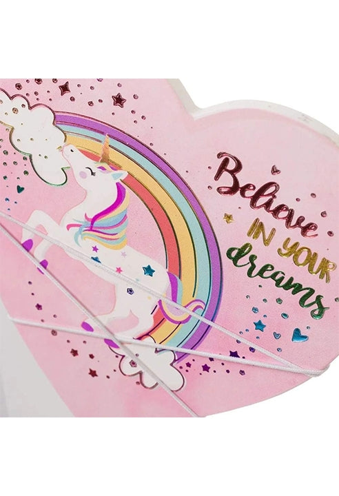 Cornice PortaFoto Unicorno In MDF E Vetro Multicolore