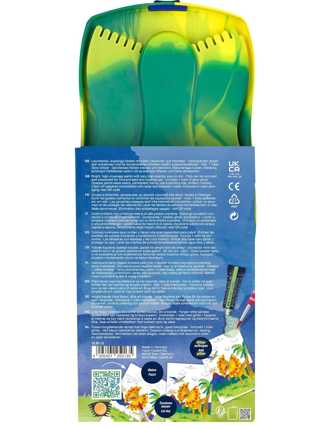 Faber-Castell Set Da 12 Acquerelli Special Edition Dinosauro