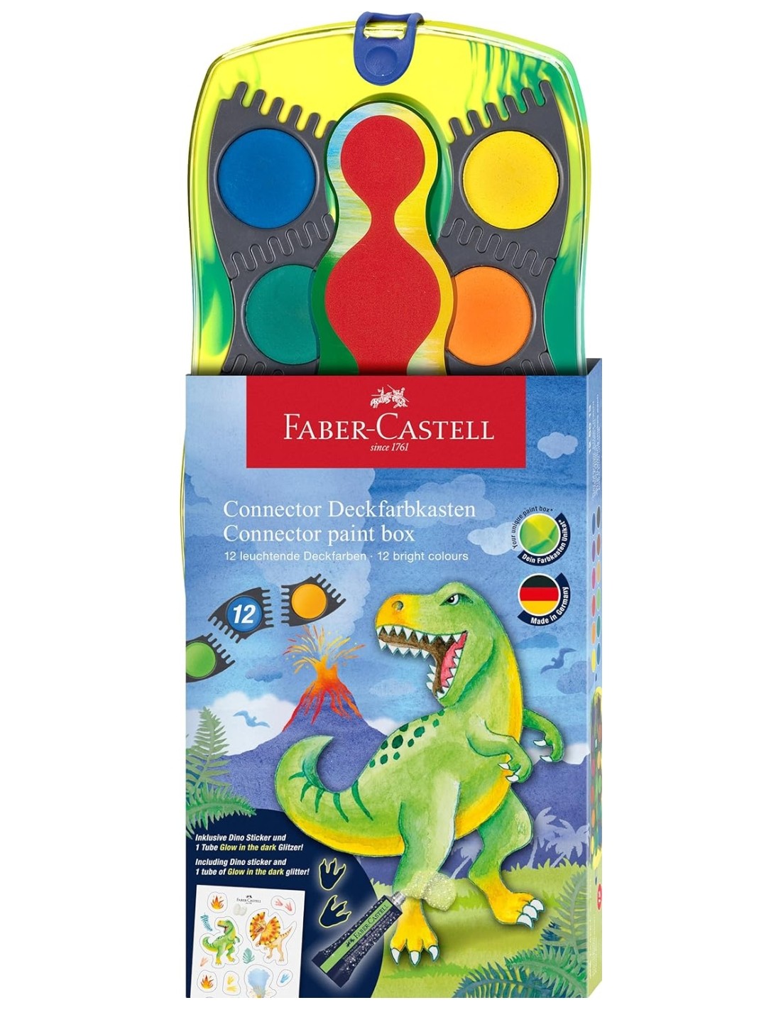 Faber-Castell Set Da 12 Acquerelli Special Edition Dinosauro