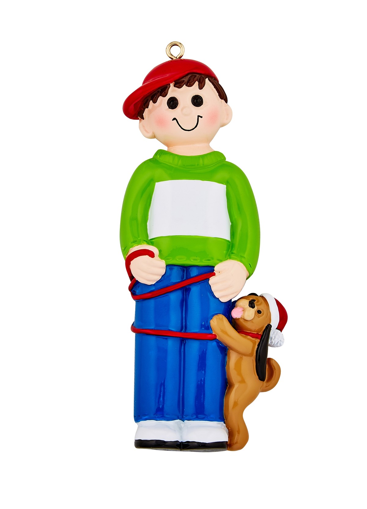 Addobbo Albero Di Natale Ragazzino E Cane Personalizzabile