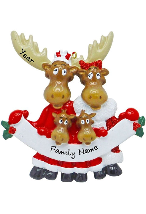 Addobbo Albero Di Natale Personalizzabile 4 Renne