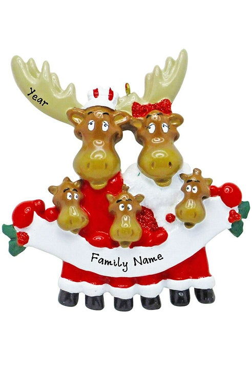 Addobbo Albero Di Natale Personalizzabile 5 Renne