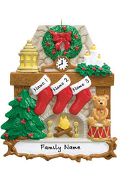 Addobbo Albero Di Natale Personalizzabile Camino Con 3 Calze