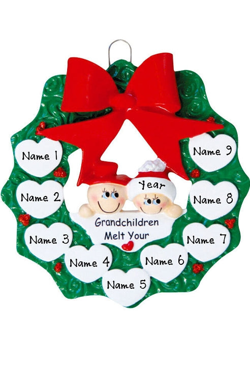 Addobbo Albero Di Natale Personalizzabile Ghirlanda Con Cuori