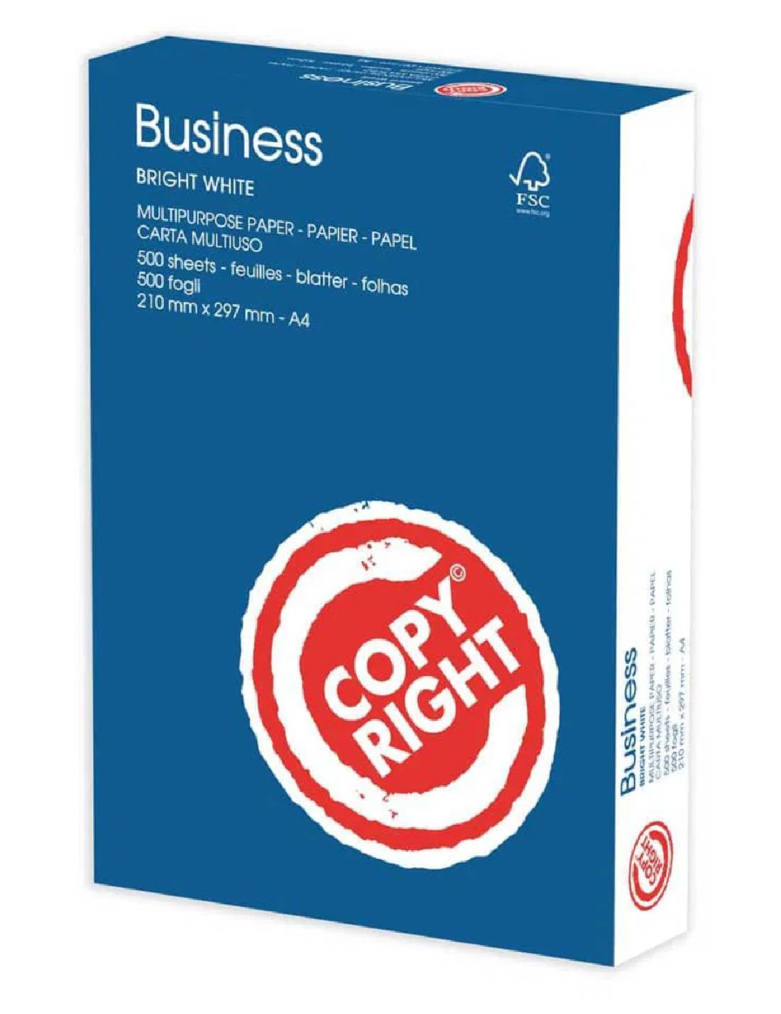 Risma Di Carta Multiuso Copy Right Business Bright White A4 500ff