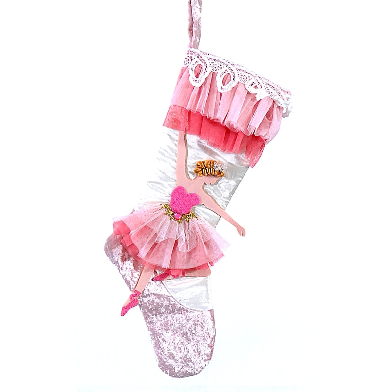 Calza Befana Epifania Rosa Con Ballerina Sagomata 56cm