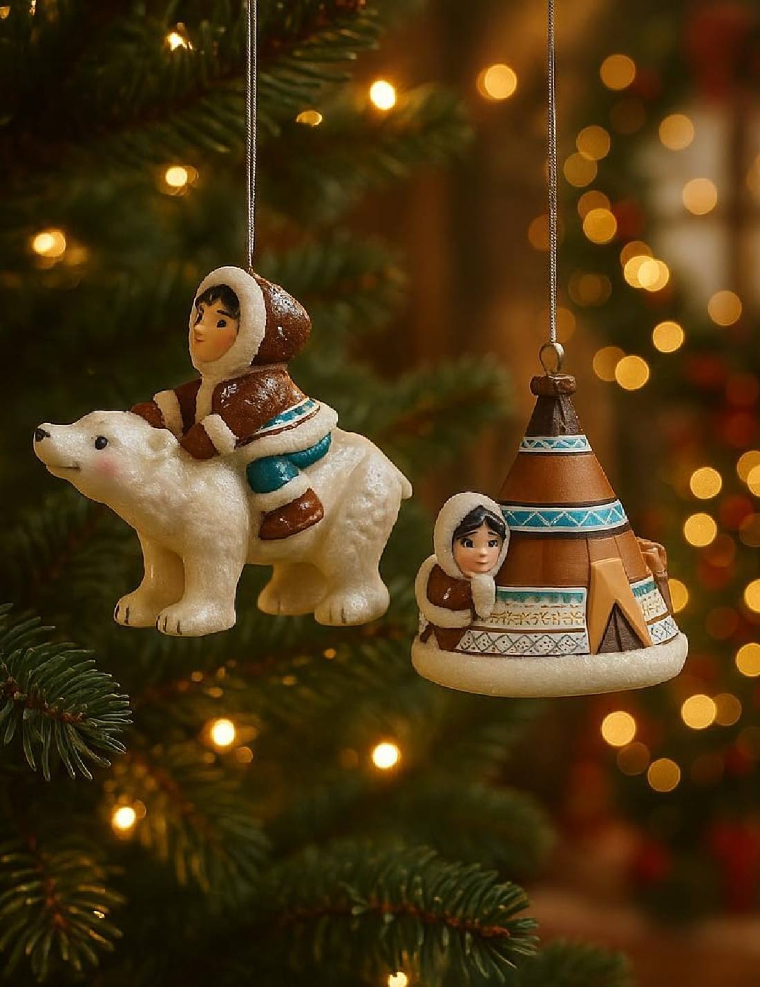 Addobbo Albero Di Natale In Vetro Eschimese 11cm