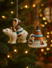 Addobbo Albero Di Natale In Vetro Eschimese 11cm