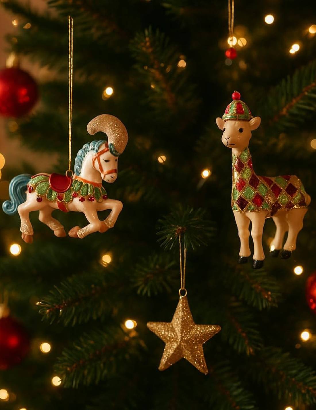 Addobbo Albero Di Natale In Vetro Animale Circense 12cm