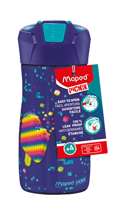 Borraccia Termica In Acciaio Inox 430ml Pixel Party