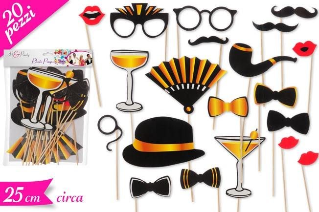 Selfie Stick Decorativi In Carta 20pz.