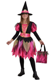 Costume Halloween Bambina Strega Alla Moda