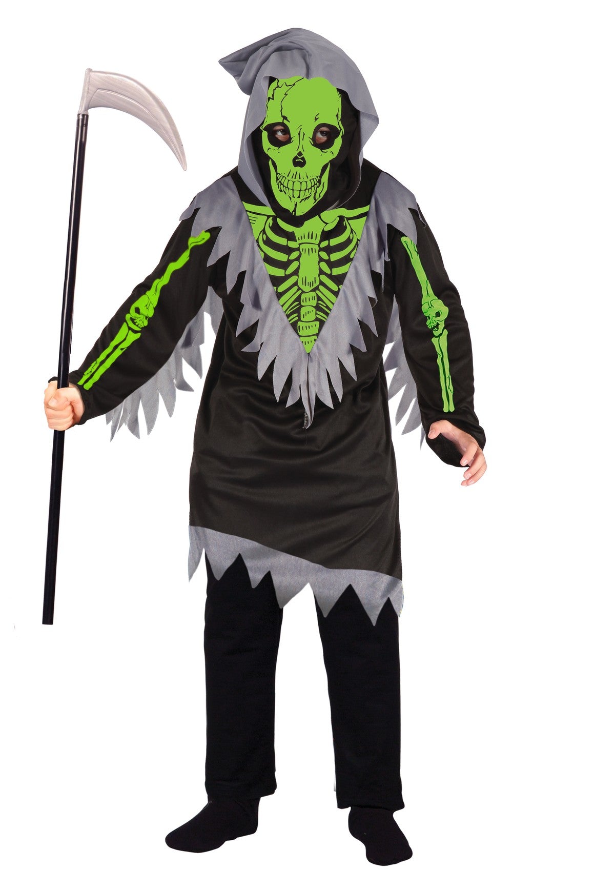 Costume Halloween Bambino Scheletro Verde