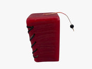 Candela Natalizia Rossa Rettangolare 12cm