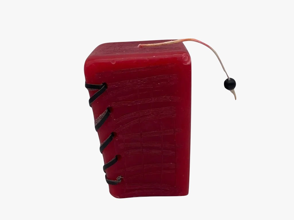 Candela Natalizia Rossa Rettangolare 12cm