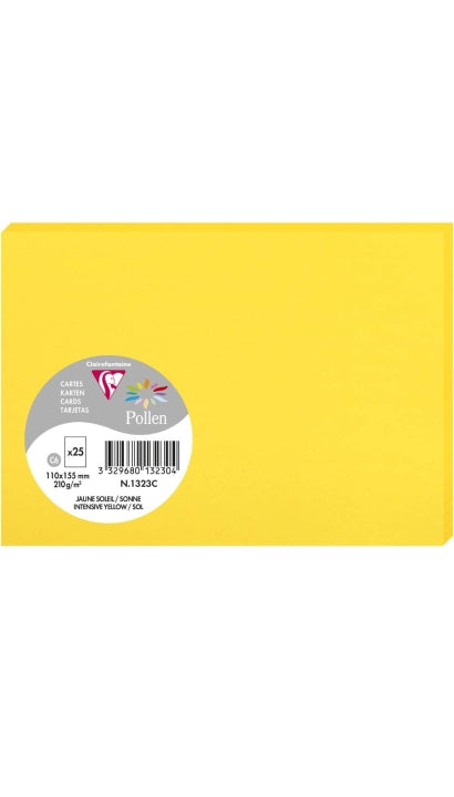 Biglietti Cartoncini Giallo Sole 11x15cm 25pz