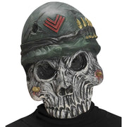 Scheletro Soldato In Gomma Maschera Halloween