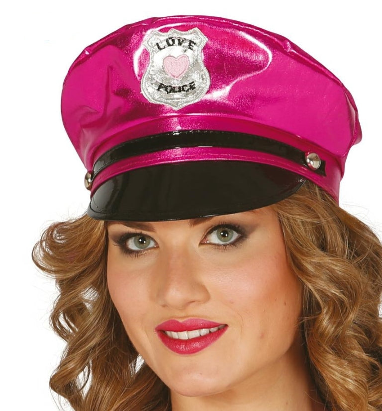 Cappello Di Carnevale Da Polizia Regolabile Rosa