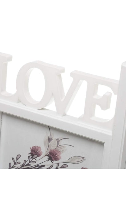 Cornice Portafoto Love 4 Scomparti
