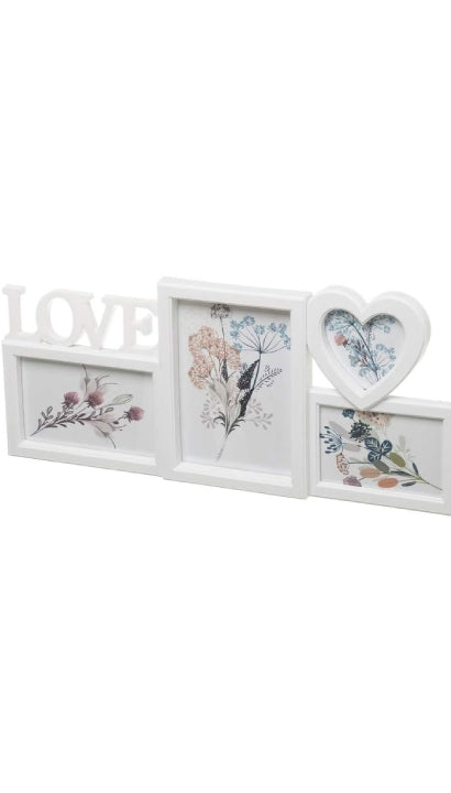 Cornice Portafoto Love 4 Scomparti