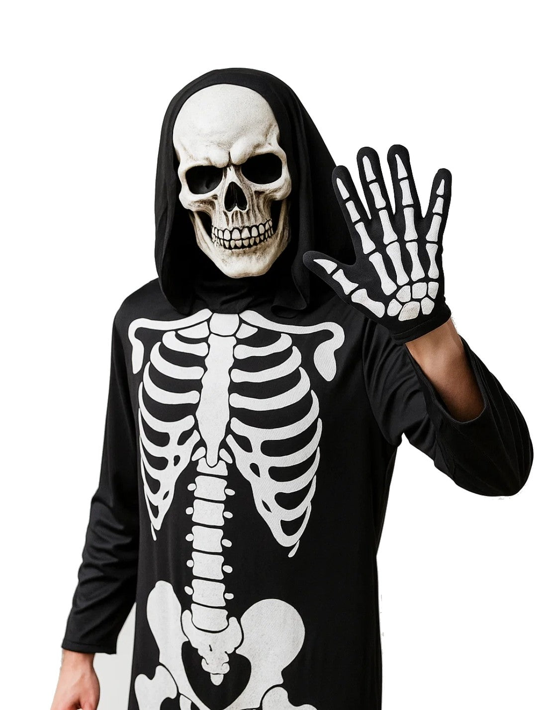 Guanti Di Halloween Mani Da Scheletro Per Adulto