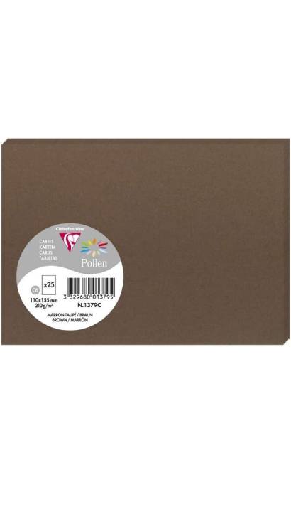 Biglietti Cartoncini Marrone 11x15cm 25pz