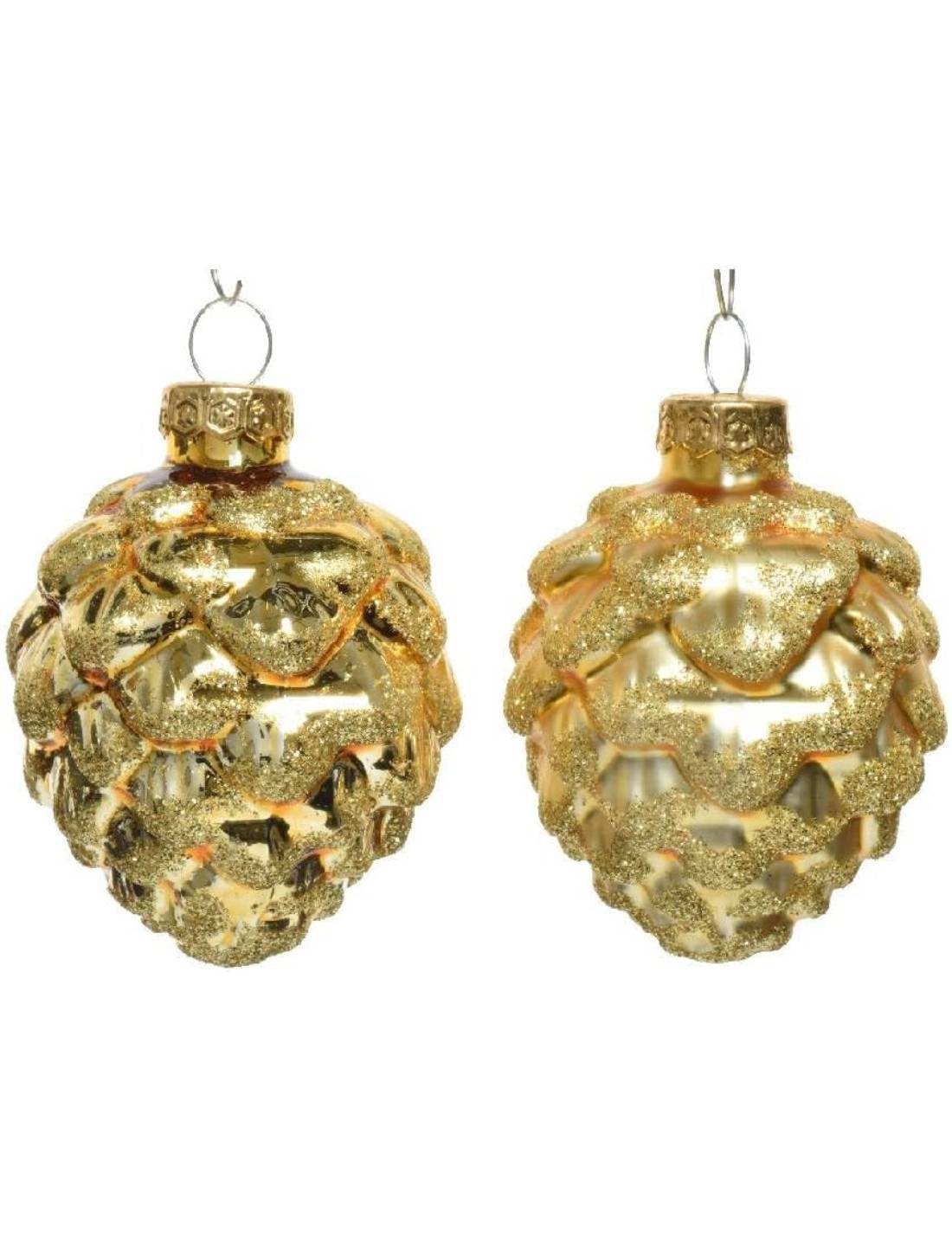 Pallina Albero Di Natale Pigna Oro 7cm
