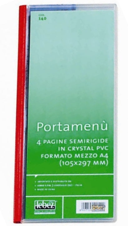 Portamenù In PVC Personalizzabile 4 Pagine Mezzo A4