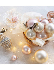 Pallina Albero Di Natale In Vetro Perla 6cm Prodotto Assortito