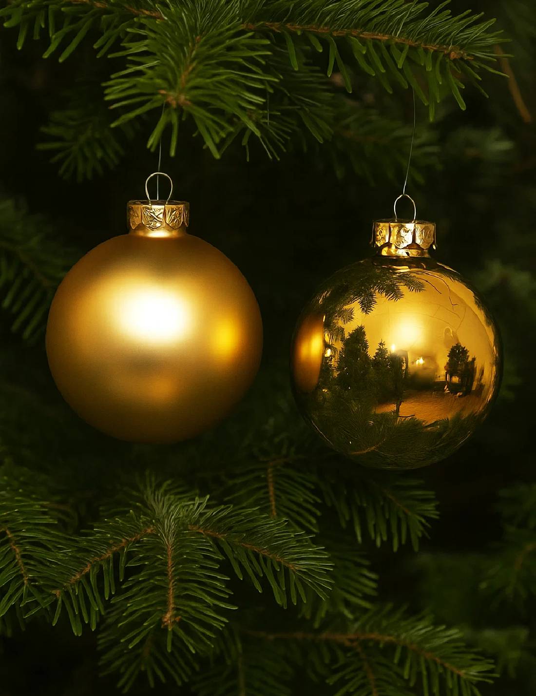Pallina Albero Di Natale In Vetro Oro 6cm