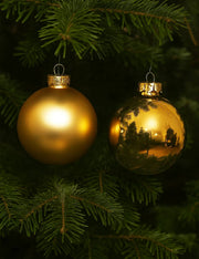 Pallina Albero Di Natale In Vetro Oro 6cm