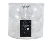 Pallina Albero Di Natale In Vetro Trasparente 8cm