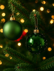 Pallina Albero Di Natale In Vetro Verde Pino 6cm