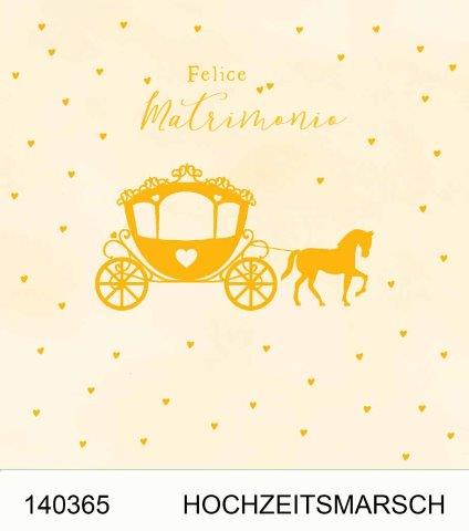 Biglietto Musicale Felice Matrimonio Con Carrozza