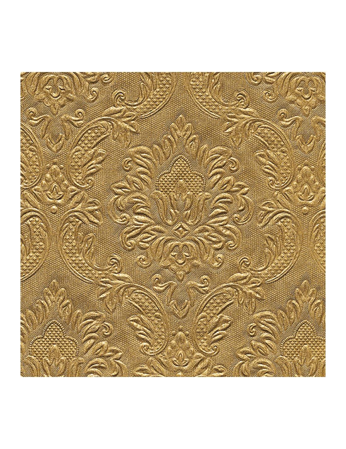 Tovaglioli Di Carta Natalizi Ornamentali Dorati 25cm 16pz