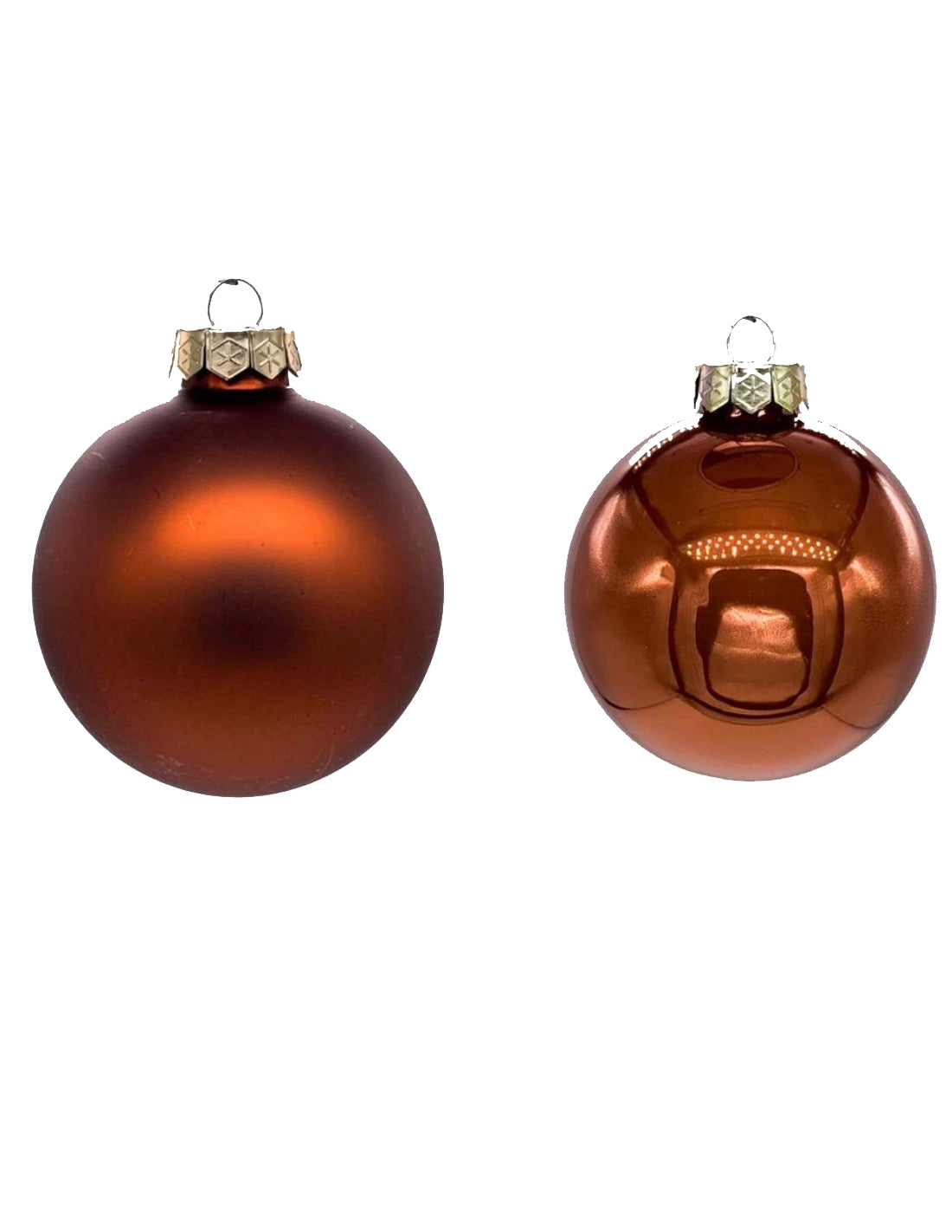 Pallina Albero Di Natale In Vetro Marrone 8cm